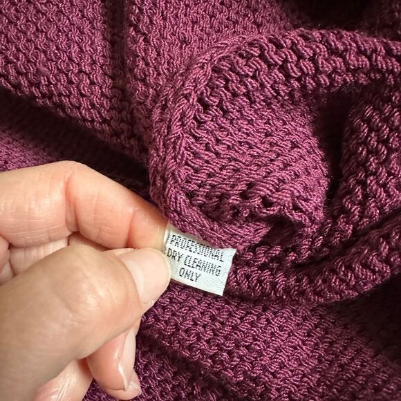 Vintage Marie St John Knit Burgundy 2 Piece Cardigan Pant Set - Picture 8 of 16